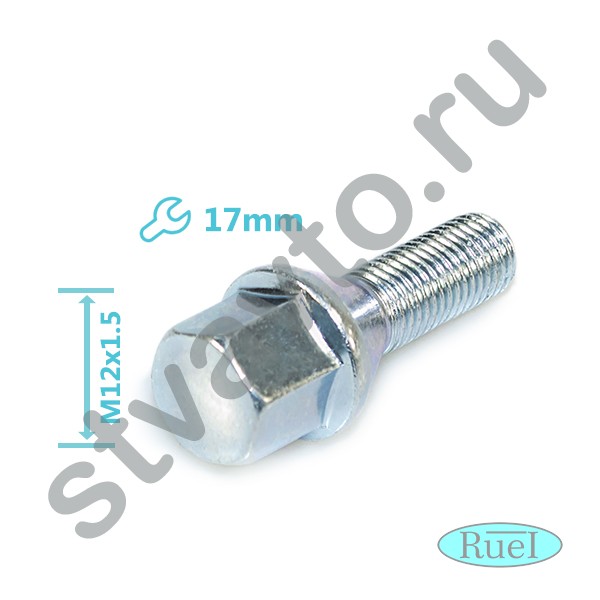 БОЛТ КОЛЕСНЫЙ (M12X1.5 (24 ММ)/17 КЛЮЧ/КОНУС) RENAULT CLIO I (91-98), CLIO II/SYMBOL (98-08), KANGOO